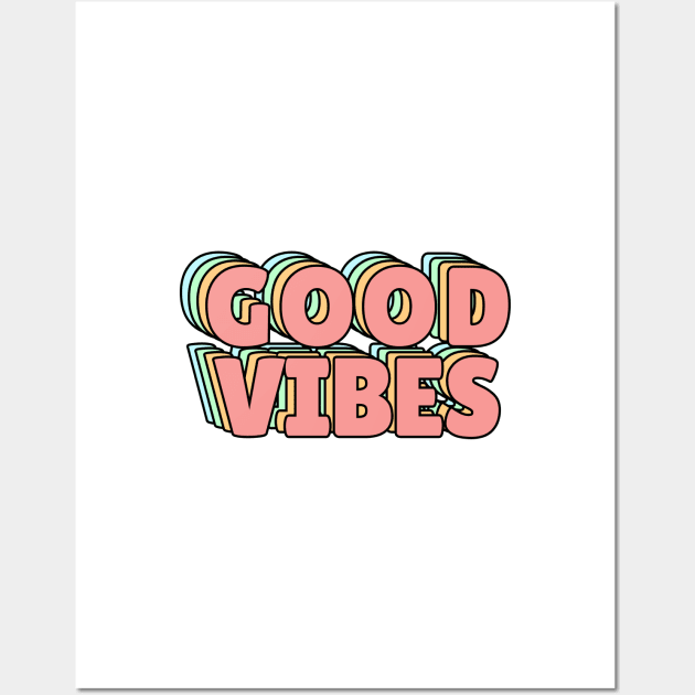 Good Vibes Pastel Wall Art by lukassfr